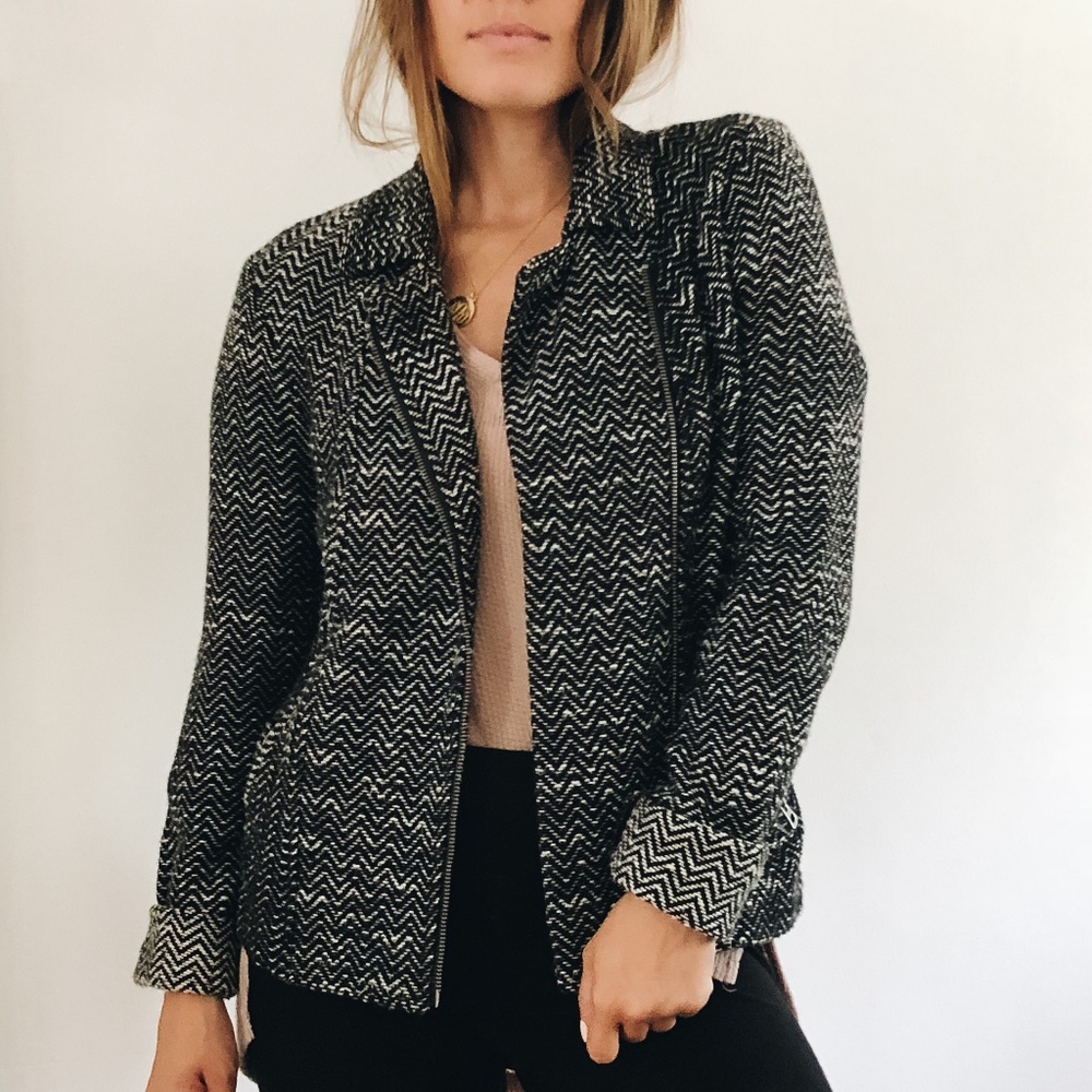 Lucky Brand Tweed Moto Jacket